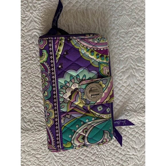 Vera Bradley Heather Pattern Turnlock Lightweight Wallet - Picture 9 of 14